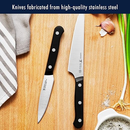 HENCKELS Solution Razor-Sharp 18-pc Knife Set, Chef Knife, Bread Knife, Steak Knife, German Engineered Informed by 100+ Years of Mastery