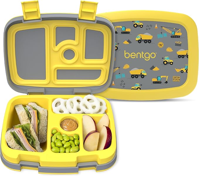 Bentgo Kids Prints Leak-Proof 5-Compartment Bento-Style Kids Lunch Box
