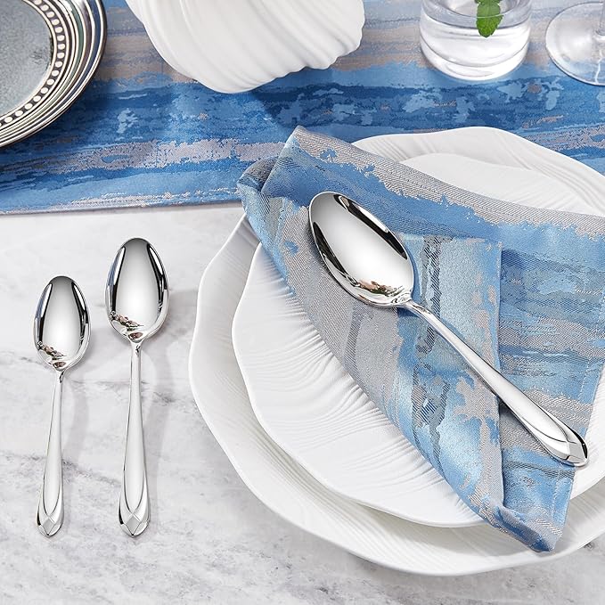 KEAWELL Premium Astra 4-Piece 9-Inch Serving Spoon Set (4, Serving Spoons)
