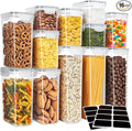 MR.SIGA 16 Pack Airtight Food Storage Container Set for Pantry Organization