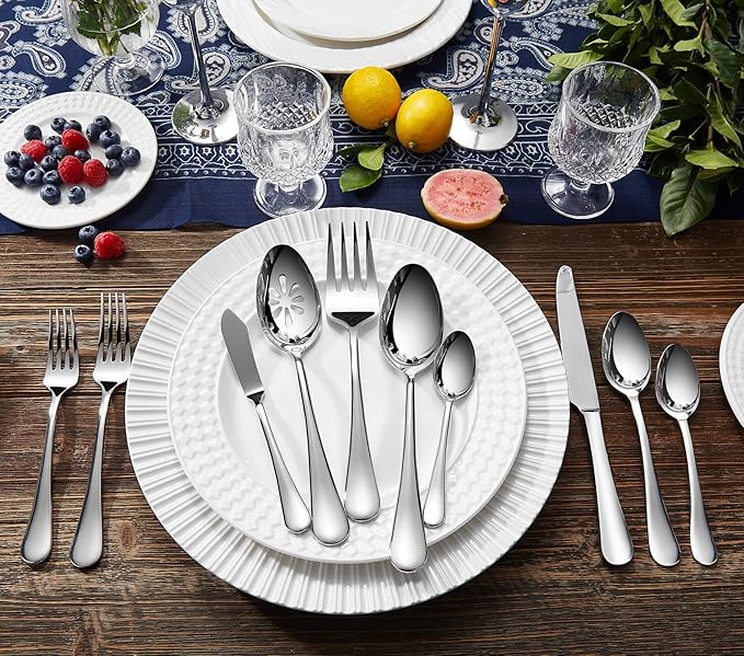 KEAWELL Premium Verona 4-Piece 9-Inch Serving Spoon Set (4, Serving Spoons)