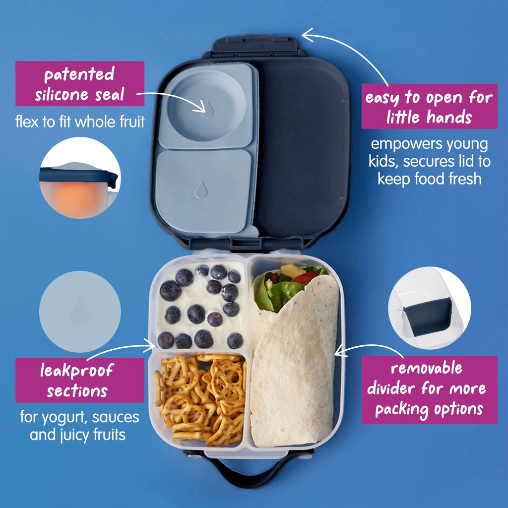 b.box Mini Lunch Box, Snack Containers for Kids, Lunch Box Kids, 4.25 Cup