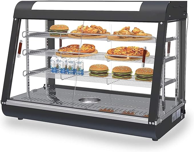 Whalefall 35" Countertop Food Warmer,w/3D Heating Warm for Food Pizza