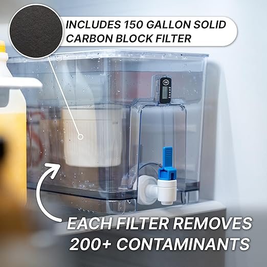 Epic Pure XP Water Filter Dispenser with Advanced CoreXchange™ Filter. 36 Cup 100 Gallon Made in USA Filter. NSF Certified | Removes PFAS, Lead, Chlorine & More | BPA-Free |