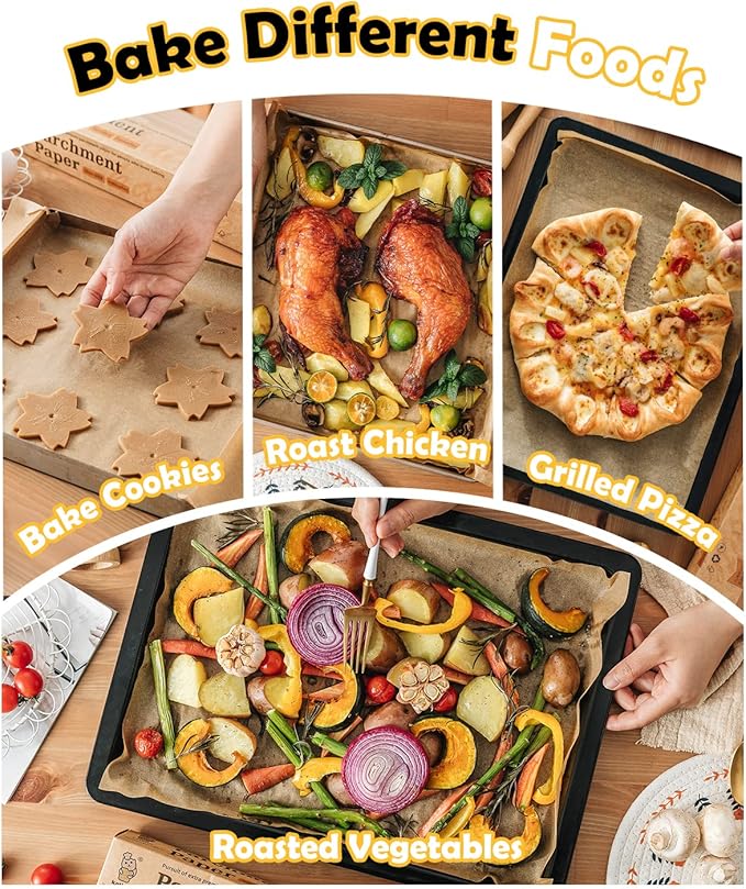 Katbite 12x16 Inch Parchment Paper Sheets 60PCS, Unbleached Non-Stick