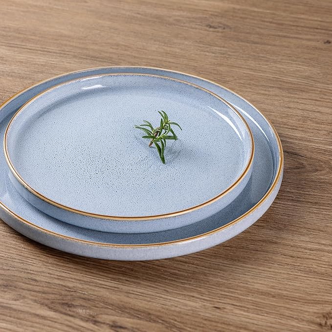 GBHOME Dinnerware Sets for 4, 12 Pieces Ceramic Plates and Bowls Set