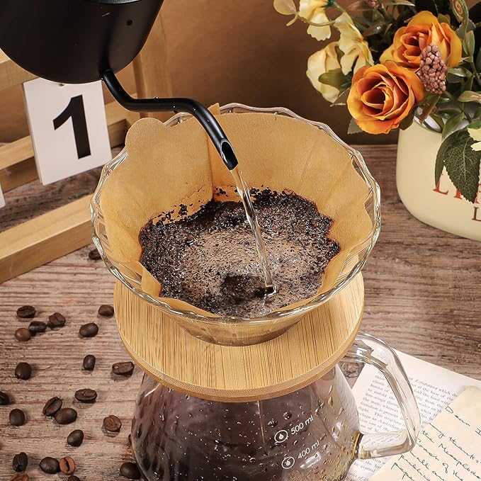 Coffee Filters #2, 600Pcs Unbleached 2 Cone Filters Paper