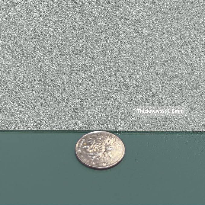 Zinkooat Leather Desk Mat,1.8mm Thick,15.75x63 Inch Desk Cover,Desk Protector Mat,Dresser Cover Top,Desktop Cover,Dresser Cover Top for Bedroom,Table Protector Mat(Aqua Blue+Gray,15.75x63)