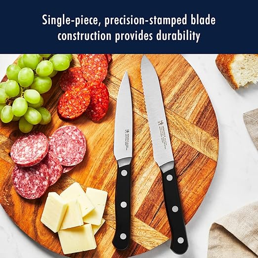 Henckels Solution 10-Pc Knife Set, Razor-Sharp, German Engineered, Brown