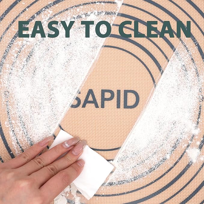 Sapid Thick Silicone Pastry Mat Baking Dough Rolling Extra Large 24" x 36"
