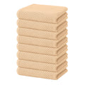 Homaxy 100% Cotton Waffle Weave Kitchen Dish Towels, Ultra Soft Absorbent Quick Drying Cleaning Towel, 13 x 28 Inches, 8-Pack, Apricot