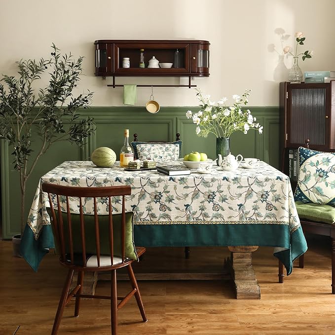 patdrea Vintage French Linen Tablecloth,Rectangular,87"x63"-Noah