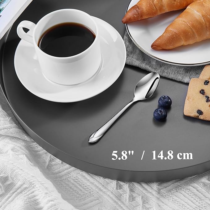 KEAWELL Premium Astra 4-Piece 5.8-Inch Dessert Spoon Set (4, Small Spoons)