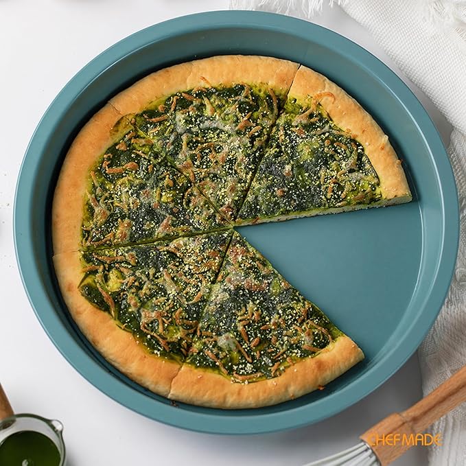 CHEFMADE Round Cake Pan, Non-Stick 10-Inch for Pizza & Pie (Green)