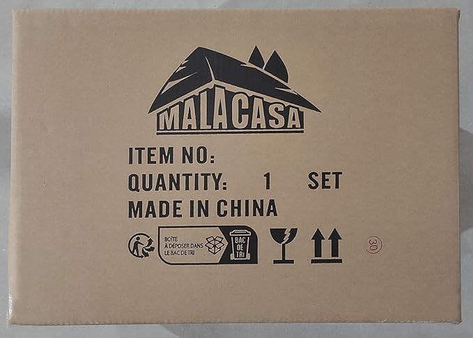 MALACASA Large Serving Bowls, 60 OZ (8") Ceramic Salad Bowls Set of 2
