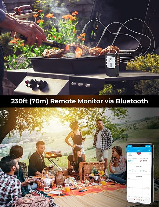 Govee Bluetooth Meat Thermometer Digital with Smart App Timer and Alerts