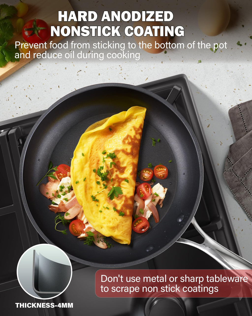 Cooks Standard Classic 8 Inch Hard Anodized Nonstick Frying Pan