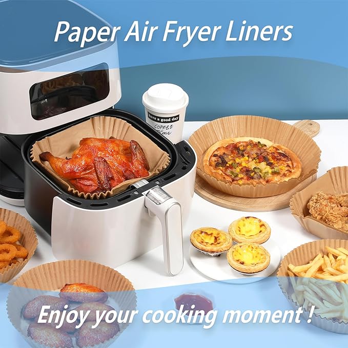 Air Fryer Liners Disposable,8 Inch 200PCS Square Parchment Paper For Baking
