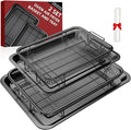 Air Fryer Basket, DEGOVIN 2 Set Large&Medium Oven Air Fryer Basket and Tray