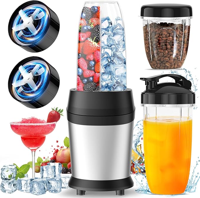 Colarlemo 1200W Smoothie Blender, Personal Kitchen Blender, Ice Crushing