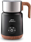 AMBRISTA All in One 16oz Stainless Steel Electric Milk Frother | Foam Maker for Coffee | Hot and Cold Froth, Heated Milk, Hot Chocolate and More | Dishwasher Safe and Easy to Clean
