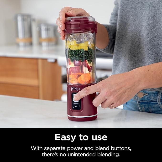 Ninja Blast Portable Blender, Cordless, 18oz Vessel, Cranberry Red, BC151CR