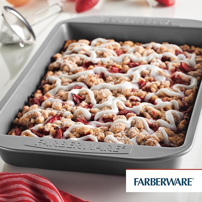 Farberware Nonstick 9x13 Baking Pan - Warp-Resistant Brownie Cake Pan