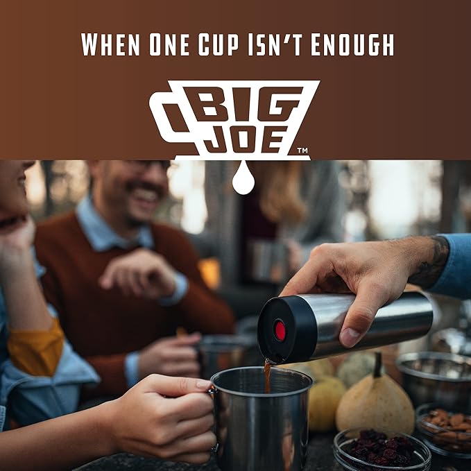 BIG JOE® Large Pour Over Coffee Dripper (Durable BPA-Free Plastic) w/ 50 Filters - Brews 12 to 75 oz of Coffee into Any Mug, Carafe, or Thermos - Dishwasher Safe - Made in USA