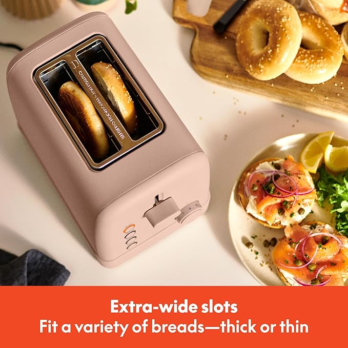 bella 2-Slice Toaster with Extra Wide Slots and 6-Shade Control, Blossom