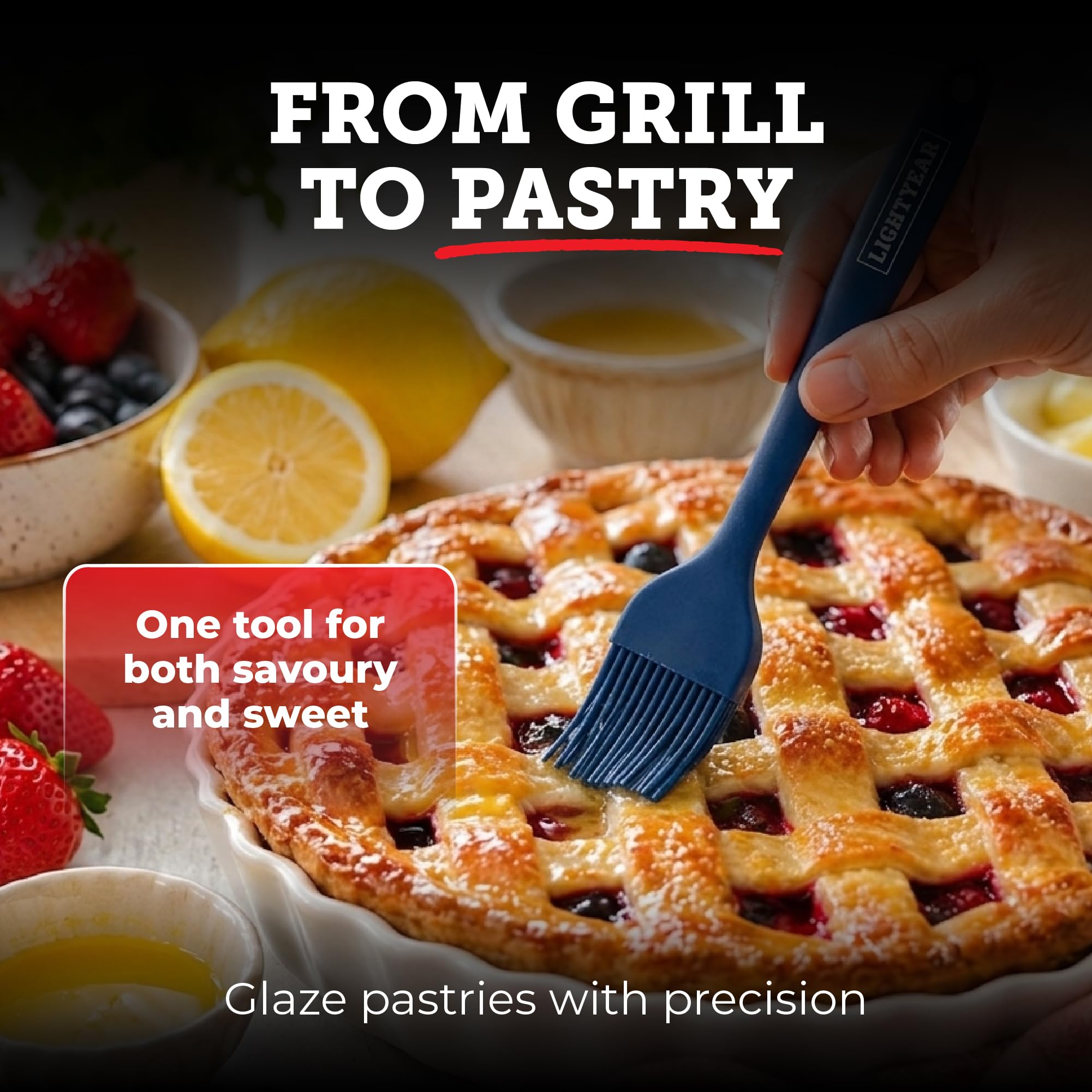 Lightyear Silicone Basting Brush for Cooking – Pastry Brush Set