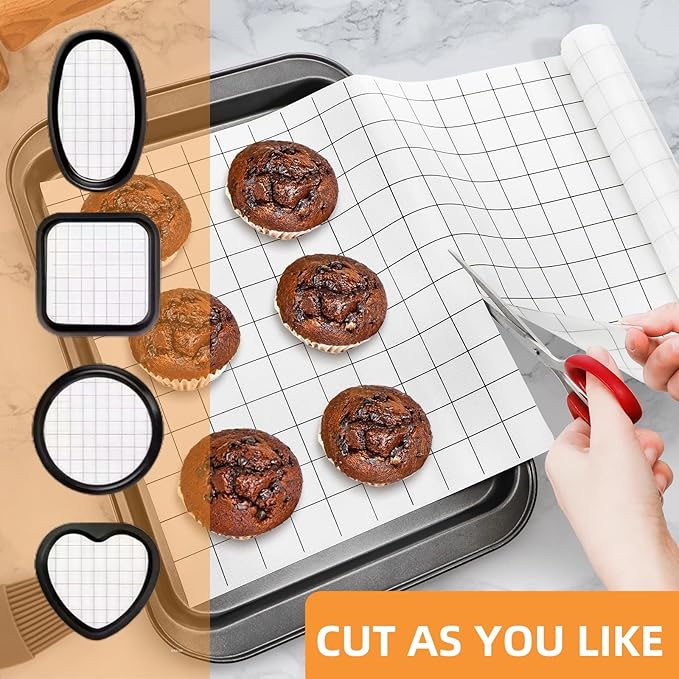 Covzoe Silicone Baking Mat Roll, 12 In x 8 FT Heat Resistant Pastry Mat