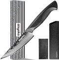 aisyoko 4.5 Inch Paring Knife, Damascus Steel Chef Knife with Ergonomic G10 Handle, VG10 High Carbon Steel, Professional Kitchen Knife for Fruit Vegetable Carving, Ultra Sharp Blades