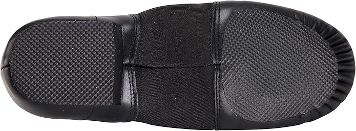 Linodes Leather Jazz Shoe Slip-on for Women Men Dance Shoes Black 5.5M