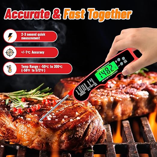 Meat Thermometer Digital, Instant Read Digital Meat Thermometer