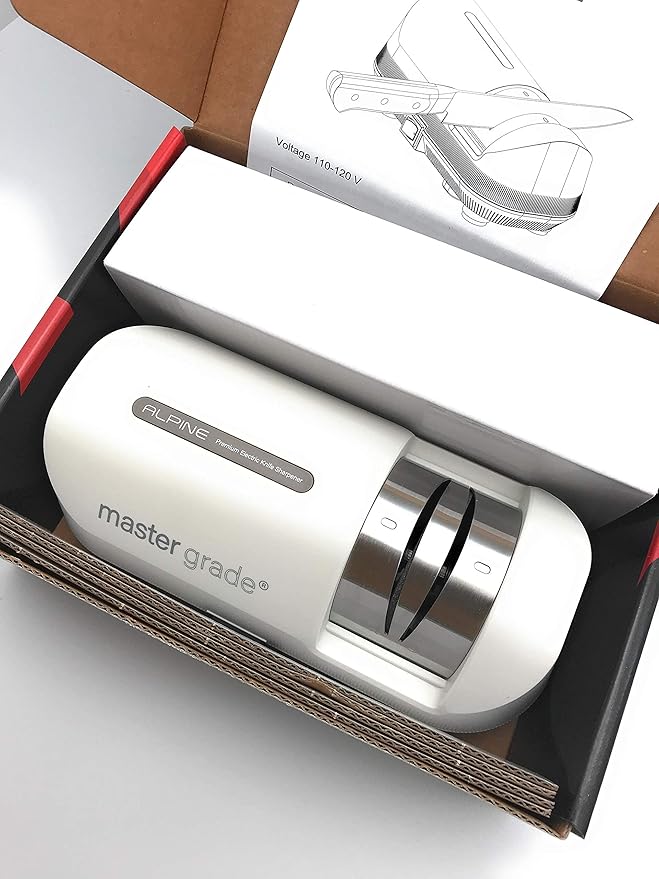 Master Grade Alpine Electric Knife Sharpener, Knife Sharpeners for Kitchen Knives, Pocket Knife Sharpener