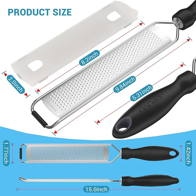 Lemon Zester & Cheese Grater, Premium Stainless Steel Citrus Zesting Tool
