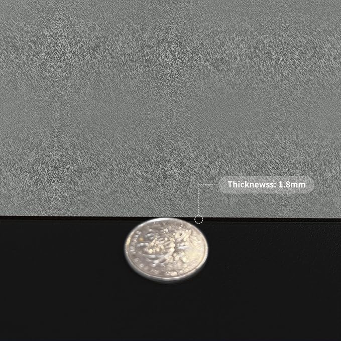 Zinkooat Faux Leather Table Cover,1.8mm Thick,36x60 Inch Table Protector,Table Protector For Dining Room Table,Dining Table Cover,Table Cover Protector,Protector Para Mesa De Comedor(Black+Gray,36x60)