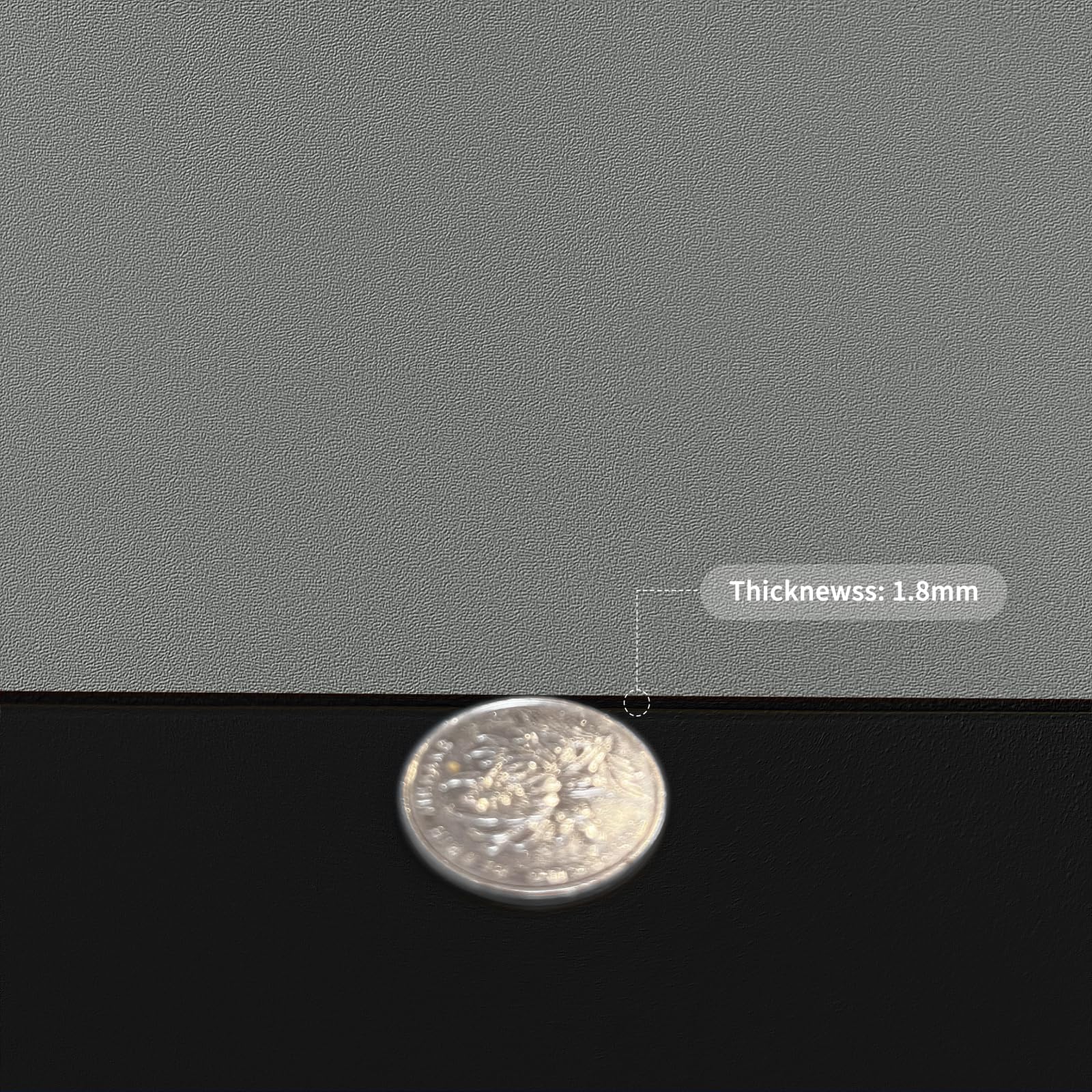 Zinkooat Faux Leather Table Cover,1.8mm Thick,42x42 Inch Table Protector,Dining Table Cover,Table Cover Protector,Dining Table Protector Rectangle(Black+Gray,42x42)