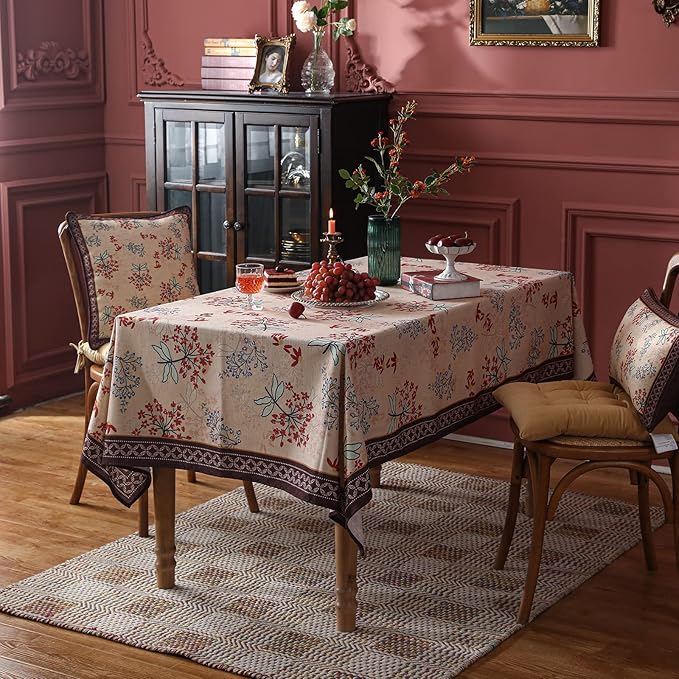 patdrea Vintage French Linen Tablecloth,Square,55"x55"-NewMari