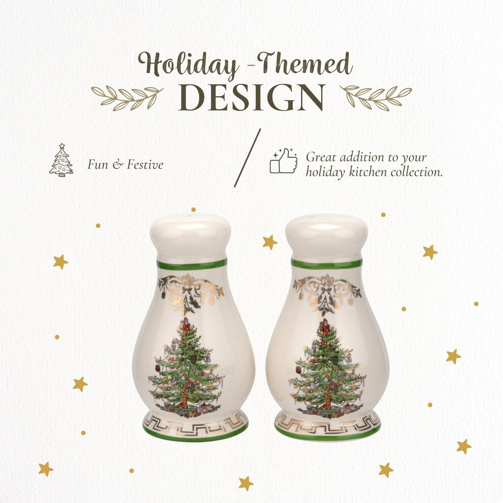 Spode Christmas Tree Gold Salt & Pepper Set – Gold, Set of 2