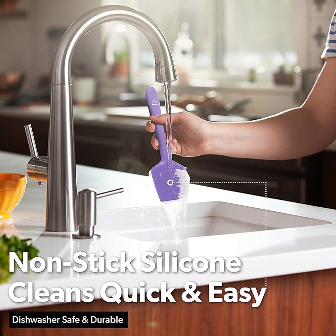 DI ORO Large Silicone Spatula - 600F Heat Resistant, Lavender