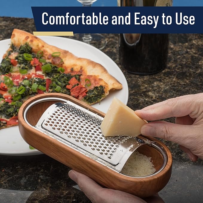 Kings County Tools Cheese Grater with Container, Italian Kitchen Gadgets