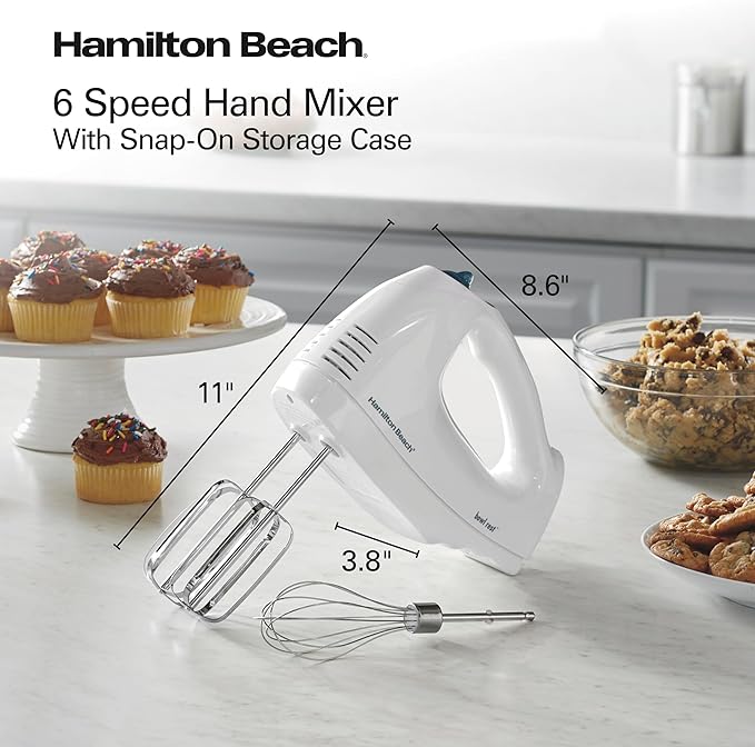Hamilton Beach 6-Speed Electric Hand Mixer With QuickBurst and Bowl Rest