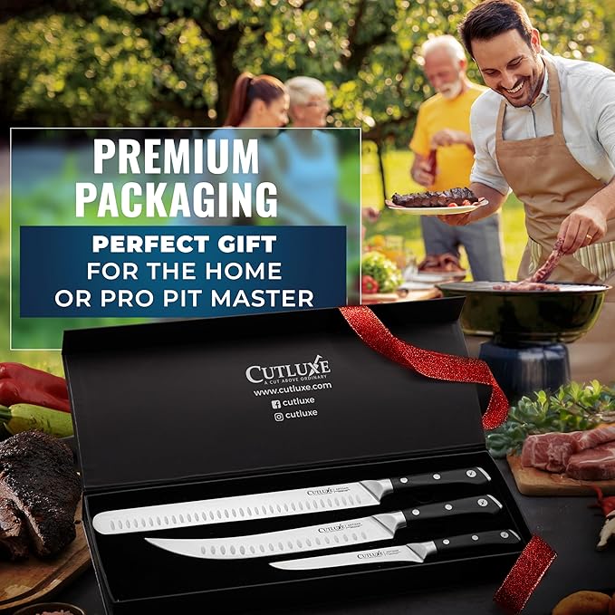 Cutluxe Butcher Knife Set, Brisket, Breaking & Boning Knife for Meat
