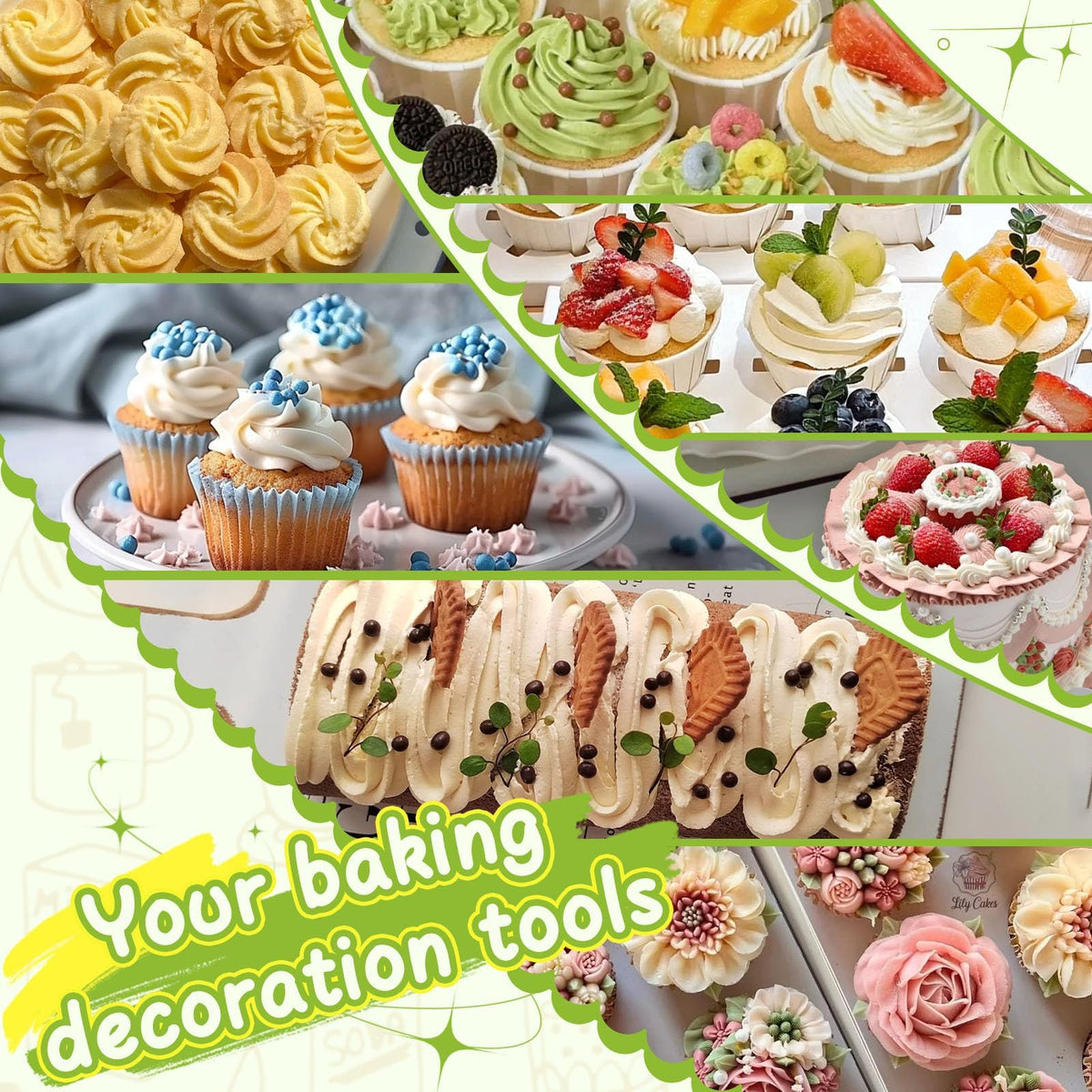 NOVANO Dessert Decorating Syringe Set, Frosting Piping Kit