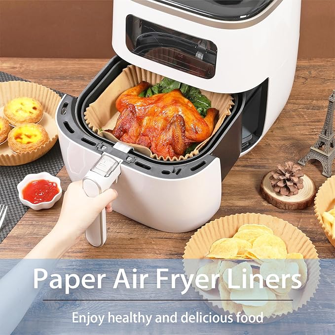 Air Fryer Liners Disposable,8 Inch 200PCS Square Parchment Paper For Baking