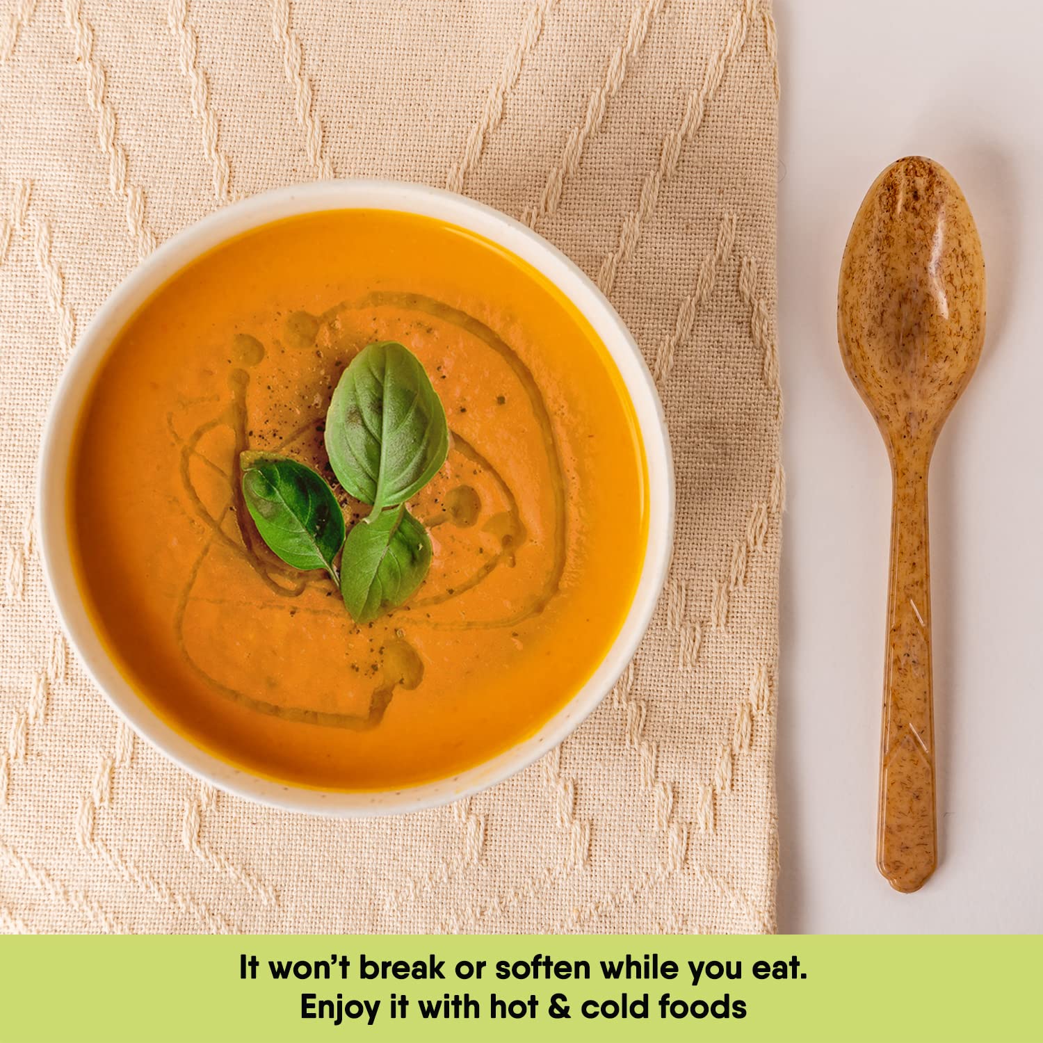 Premium Quality 100% Biodegradable Spoons Made of Vegetable Fibers, 300 PCS of 6.7” Long Heavy-Duty and Splinter Free Eco-Friendly Spoons, Perfect Sustainable Cutlery for All Types of Occasions