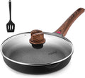 Vinchef 11 Inch Black Nonstick Frying Pan Skillet with Lid