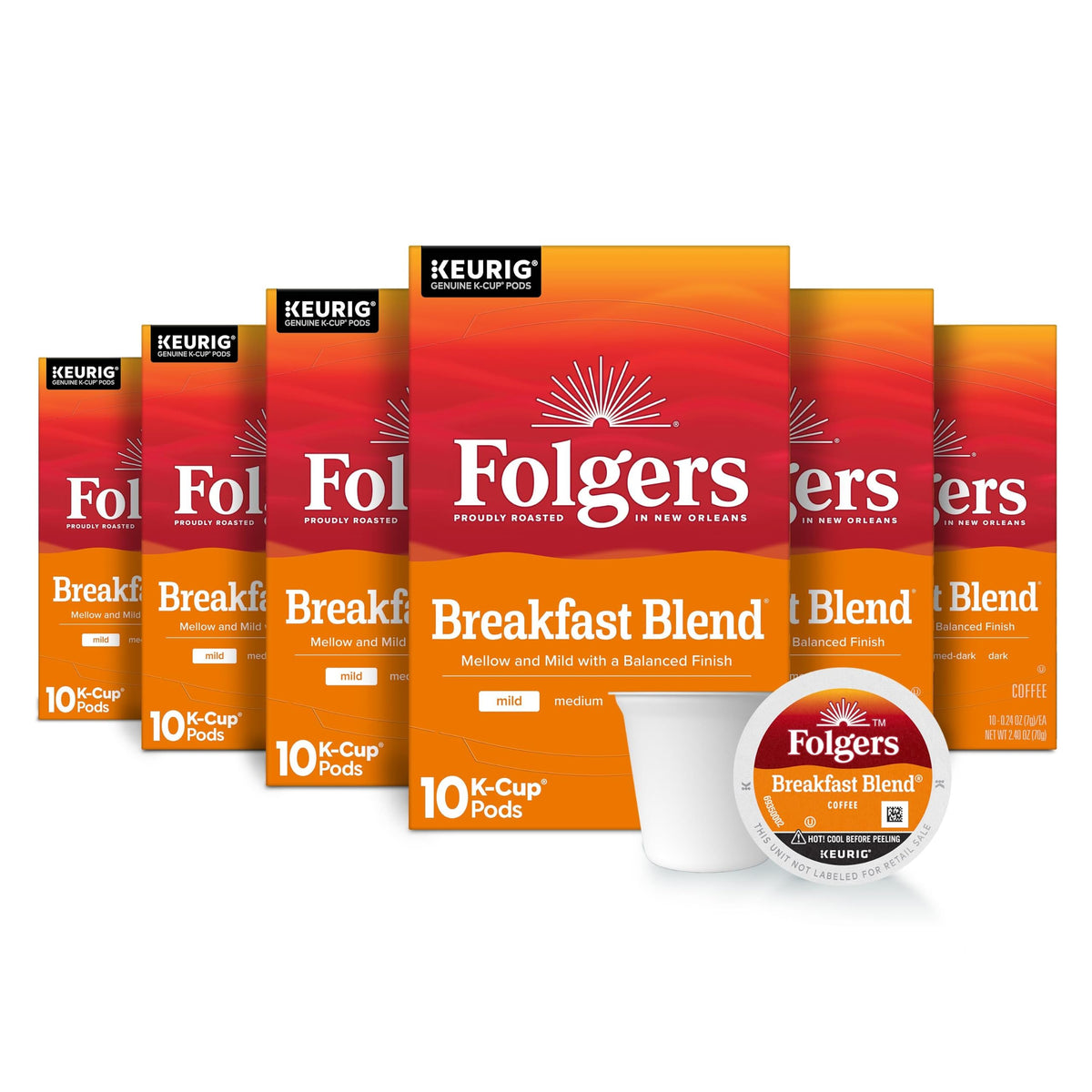 Folgers Colombian Medium Roast Coffee K-Cup Pods, Bulk 128 Count