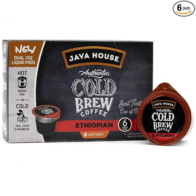 Java House Cold Brew Coffee Concentrate, Ethiopian, 1.35 Fl Oz